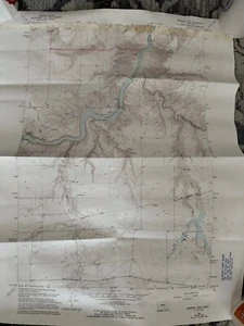 USGS Topographical Map Morony Dam Montana  1994 Rev  21x26” Missouri River - Picture 1 of 11