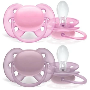 Philips AVENT Ultra Soft Pacifier, 6-18 Months, Pink & Purple - (1pk) - Picture 1 of 2