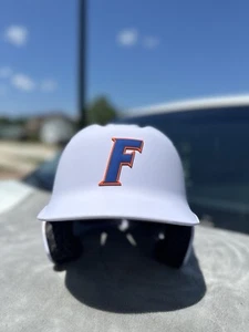 FLORIDA GATORS CUSTOM ALTERNATE WHITE EVOSHIELD BASEBALL BATTING HELMET NEW - Picture 1 of 17