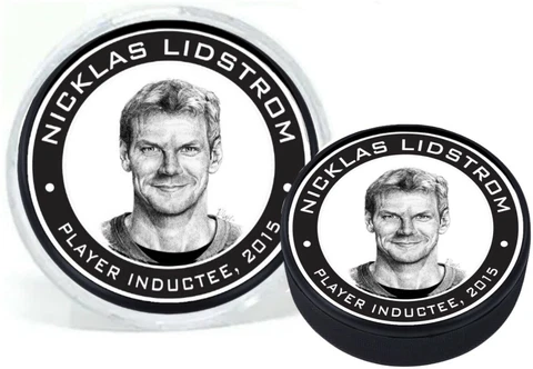 Nicklas Lidstrom Detroit Red Wings 2015 Hall of Fame 3D Textured Puck (in Tube) Cover