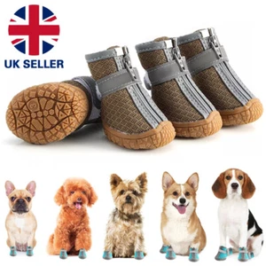 4X Dog Shoes Paw Protection Dog Boots Reflective Shoes for Small Dog S/M/L/XL - Picture 1 of 12