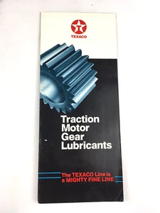 Vintage Texaco Traction Motor Gear Lubricant Pamphlet - Picture 1 of 3