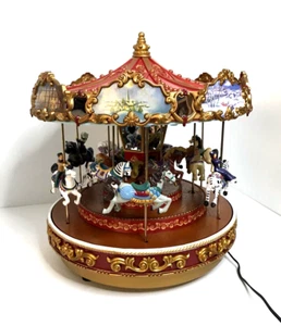 Mr Christmas Triple Decker Carousel - Repair or Parts - Needs Drive Pinion Gear - Picture 1 of 6