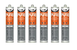 6x Bond it PU18 Polyurethan Kleber & Dichtmittel schwarz 310ml - Bild 1 von 1