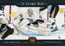 🏒 11-12 CROWN ROYALE IN HARMS WAY - MARC-ANDRE FLEURY #7 PITTSBURGH PENGUINS