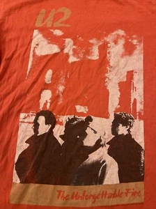 U2 Band ‘The Unforgettable Fire’ Concert Tour Women’s Trunk Shirt Medium Red - Picture 1 of 10