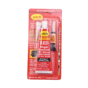 Red RTV Silicone Gasket Maker High-Temp Instant Sealant 3 oz for Auto Boat RV - Picture 1 of 8