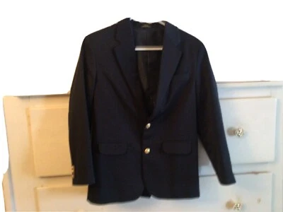 Chaqueta informal negra regular para hombre joven botones dorados talla 12 R flecha Foto 1 de 4