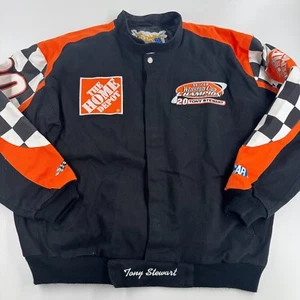 Vintage 2002 Tony Stewart Home Depot Winston Cup Champion MENS Snap Coat XL - Picture 1 of 24