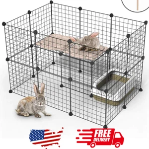 Metal Pet Playpen Dog Kennel Pets Fence Exercise Cage 24pcs (And 8pcs For Free) - Picture 1 of 13
