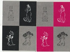 Pair of Four Dog Sketches, Swap Cards - Bild 1 von 1