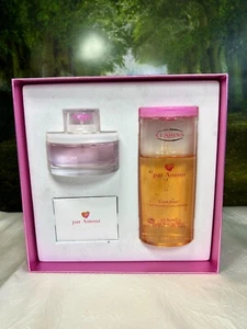 CLARINS PAR AMOUR TOUJOURS 50ML EDT SPRAY/ ALL ROSY 200ML SHOWER GEL(GIFT SET) - Picture 1 of 8