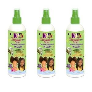 3x Africa's Best Kids Originals 2-in-1 Natural Conditioning Detangler 12oz - Picture 1 of 2