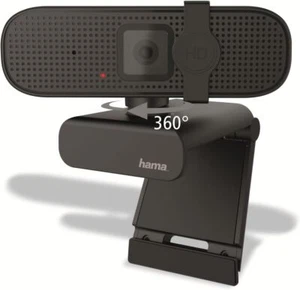 Hama C-400, kamera internetowa Full HD z mikrofonem, czarna (w zestawie słuchawkowym w zestawie biurowym) - Zdjęcie 1 z 6
