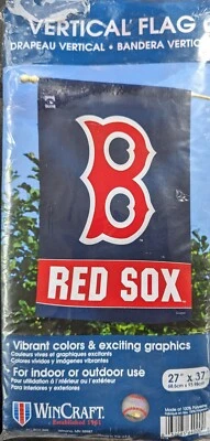 Boston Red Sox Vertical Hanging Flag 27" X 37" Wincraft Sports NEW NO POLE - Image 1 of 2