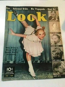 1938 February 1 Look Magazine Skater Sonja Henie VINTAGE ADS Sinclair Lewis - Picture 1 of 2