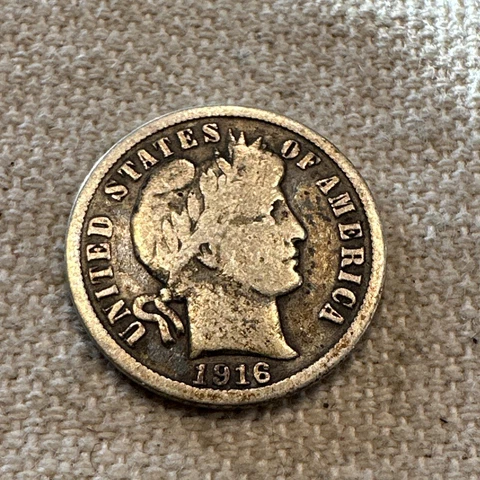 1916  S Barber Dime Liberty Cover