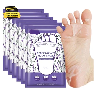Lavender Essence Exfoliating Foot Mask 6 Pack, Foot Peeling Mask for Dry Cracked - Picture 1 of 7
