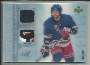 07-08 Upper Deck Ice Frozen Fabrics Chris Drury Jersey Patch Parallel 12/25 FFCD
