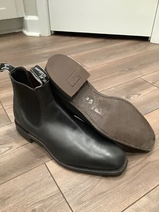 RM Williams Chelsea Boots Mens 11.5 AUS 10.5 H Comfort Craftsman Black Leather - Picture 1 of 17