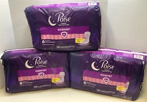 Poise Overnight Pads, #8 Extra Coverage Protection, 108 Stück, zerzauste Packungen - Bild 1 von 4