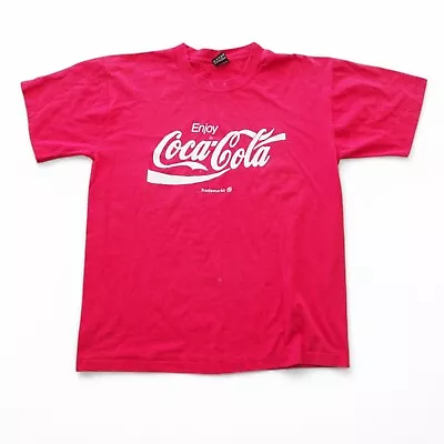 Camiseta grande Fruit of the Loom Best Enjoy Coca-Cola vintage años 90 puntada única Foto 1 de 4