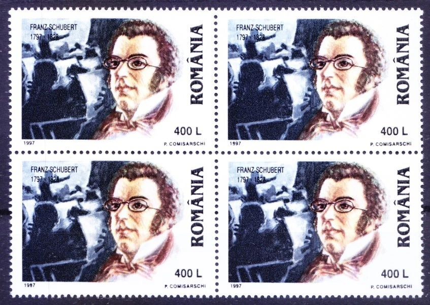 Romania 1997 MNH blk, Franz Schubert, Austrian Music composer - Image 1 of 1