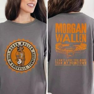 MORGAN WALLEN NEYLAND STADIUM TOUR SEPTEMBER 2024 TOUR SHIRT - 1 SIDE OR 2 SIDE! - Picture 1 of 5