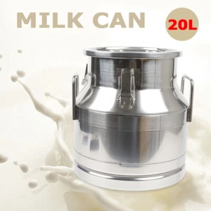 Barattolo latte acciaio inox 20L/5,25Gal secchio contenitore caraffa con coperchio sigillato - Foto 1 di 12
