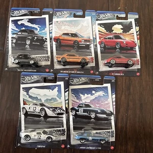 2025 Hot Wheels National Icons | 5-Car Set | Ford | Jaguar | Fiat | Porsche 911 - Picture 1 of 6
