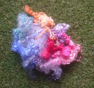 Schnäppchen 2. farbige Teeswater lockige Schlösser 3D Projekte. Nadelfilzwolle 50g - Bild 1 von 1