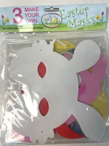 Make your own Easter Masks pack of 3 Bunny, Chick, Egg - Picture 1 of 6