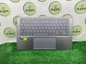 Used OEM Asus Zenbook 14 UM433I Palmrest NORDIC Backlit Keyboard 13N1-BFM010 - Afbeelding 1 van 14