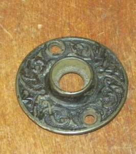 Ornate Antique Victorian Bronze Doorknob Cover - Picture 1 of 3