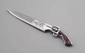 Gun Blade Pistol Metal for 1/6th Scale 12" Action Figure 1:6 New - Picture 1 of 9