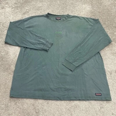 Jansport Y2K Vintage Notre Dame T-Shirt Mens XXL Green Crew Neck Long Sleeve Tee - Image 1 of 4