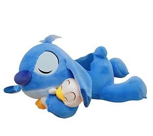 Disney Lilo & Stitch Plush Stitch & Duck Laying Stuffed Fluffy Pillow Soft Toy - Picture 1 of 19