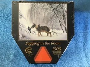 LOGGING IN THE SNOW Amish Country Limited Puzzle 1000 Pieces DYP 2002 NEW Sealed - Picture 1 of 1