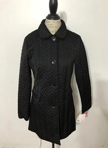 Neu mit Etikett Kate Spade Damen-Steppjacke Chevron, Small, schwarz - Bild 1 von 7
