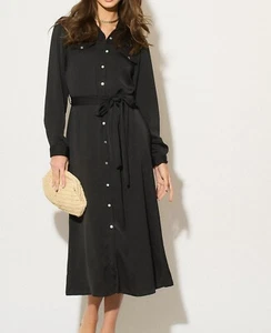 Brand New Monsoon Black Belted Maxi Shirt Dress Size 10-20 - Picture 1 of 3