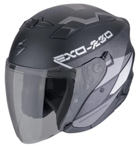 Casco Jet Moto Scorpion Exo 230 BAND NEGRO GRIS TG M BLACK GREY Helmet - Imagen 1 de 1