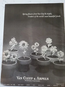 1967 Van Cleef & Arpels brooch pins vintage jewelry flower pots ad - Picture 1 of 1