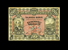 Reproduction Rare Iceland Islands Banki 100 Kronur 1927 Banknote Antique