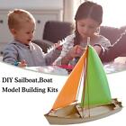 Vintage Wood Boat Model Sailboat Wooden Assembled Sailship Kit ''' Assembly V5Y7