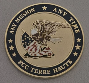 Federal Bureau of Prisons FCC Terre Haute, IN, moneta sfida. - Foto 1 di 2