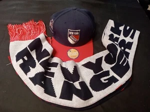 NY RANGERS REEBOK 2012 WINTER CLASSIC HAT PLUS RANGER SCARVE EXCLUSIVE PREMIUM - Picture 1 of 7