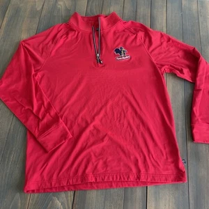 Maglia ecologica da uomo Cutter & Buck Red Delaware Fightin' Blue Hen Adapt taglia M (N8) - Foto 1 di 8