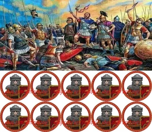 10PCS Europa Medioevo Corpo Romano Bowman 4cm Figura Plastica Fai da Te Giocattolo - Foto 1 di 2