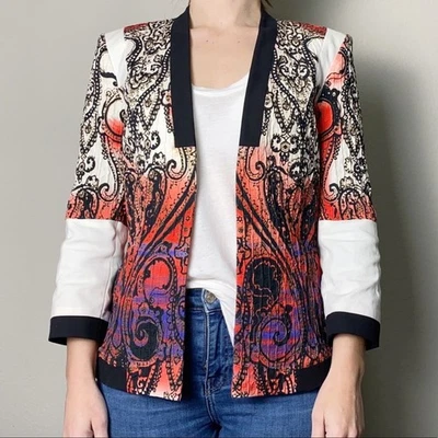 Chaqueta texturizada frente abierto estampado multicolor algodón elástico EE. UU. 6 Etro MUJERES Foto 1 de 4