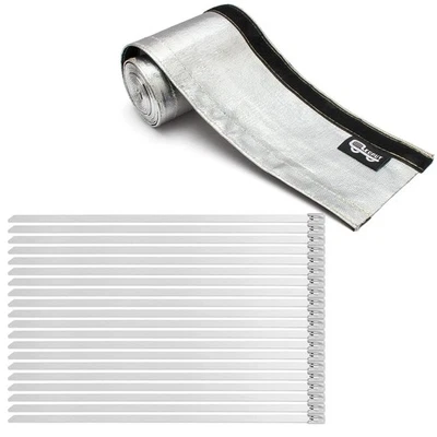 Capa térmica manga aluminizada protetor térmico linha de combustível fio manga térmica 1-1/2I... - Imagem 1 de 4